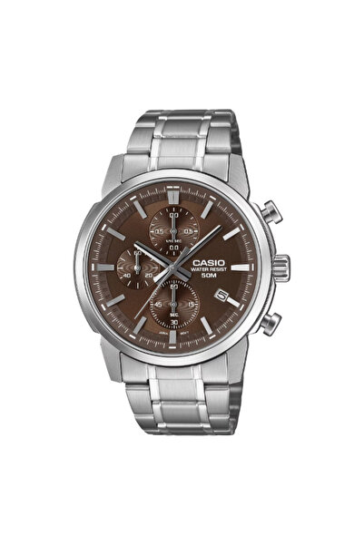 Casio Men's Chronograph Brown Dial Watch - MTP-E510D-5AVDF
