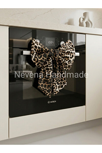 Nevena handmade Leopar desenli fiyonk fırın süsü