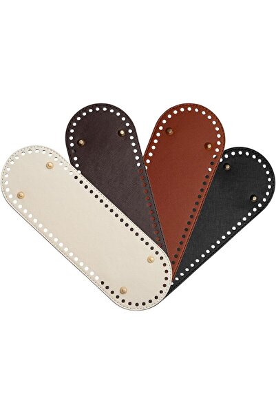 Arabest 4 قطع من قواعد حقيبة المربعة مقاس 6 × 6 بوصة، وسادات سفلية من جلد الص...