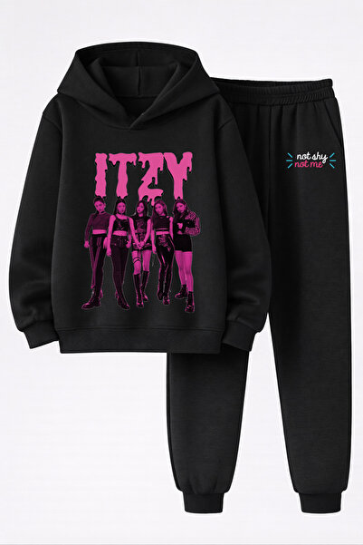 MAGORS Itzy K-Pop Group Printed 3-Yarn Quality Sweatshirt and Sweatpants Kids...