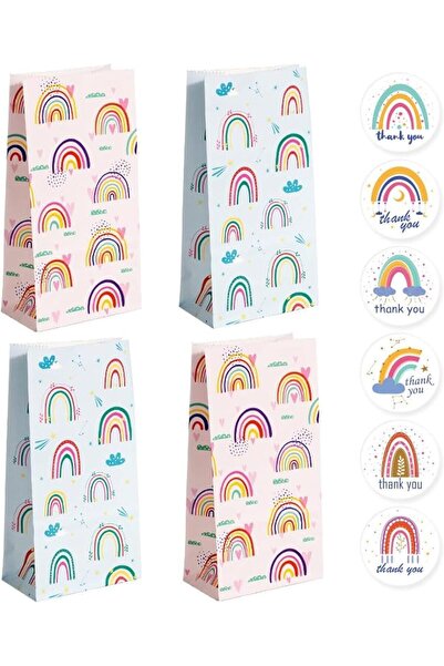 Arabest 18Pcs Party Gift Bag with THANK YOU Stickers, Wrapping Gift Bags for ...