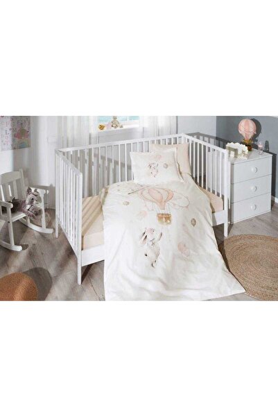 Özdilek طقم غطاء لحاف بالون وردي للأطفال من كيسل فل بيبي بينكي