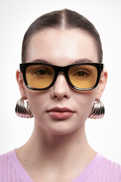 Bilge Karga Belen Black Yellow Cyclic Balance Glasses