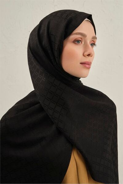 Armine Pamuk Floş Çapraz Desen Şal
