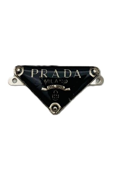 angel çanta aksesuar 3,5x2 cm Prada metalna pločica srebrne boje