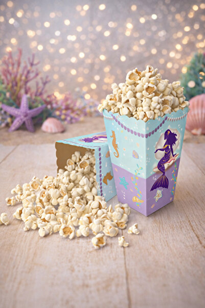 Baloncu Dede Deniz Kızı Temalı Doğum Günü, Baby Shower ve Parti İçin Popcorn ...