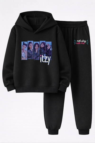 MAGORS Itzy K-Pop Group Printed 3-Yarn Quality Sweatshirt and Sweatpants Kids...