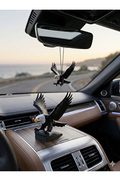 FSK STUDIO 2'li Set Kartal Figürlü Araç Süsü - Dekoratif