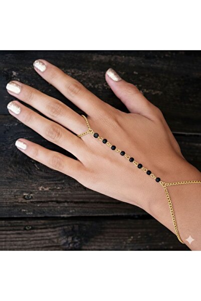 Shiklik Reflect Your Style with Chic Chain Black Beads Women's Shahmeran