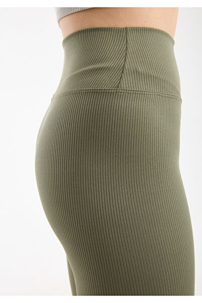 Clothes Fast سروال نسائي صيفي عالي الخصر قماش مجدّل Ribana Leggings يبرز انحن...