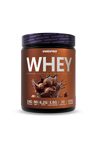 vingpro بروتين مصل اللبن PRO WPC80 900 جرام 30 حصة بنكهة الجوز والشوكولاتة