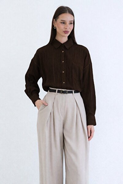 VAGGON Διαφανές πουκάμισο με υπέροχο γιακά