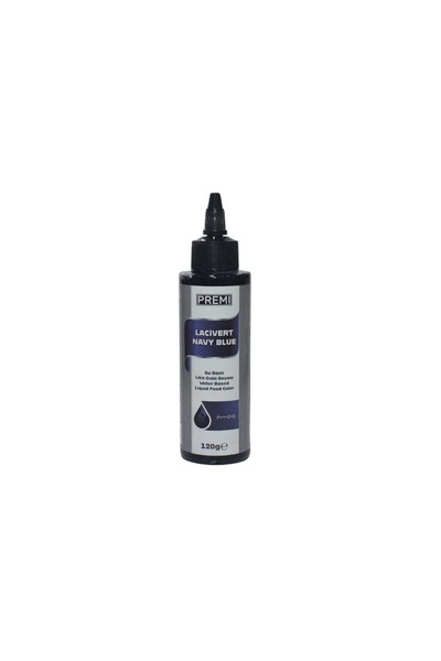 Premi Yenilebilir Su Bazlı Likit Gıda Boyası 120 ML Lacivert
