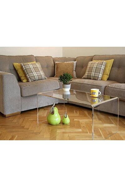 Baltaci Store Pleksi Akrilik Şeffaf Orta Sehpa 74x50cm yükseklik 31cm