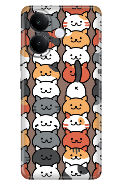 Cekuonline Vivo V60 Lite 5g Compatible Case Colorful Silicone Printed Tpu Nan...
