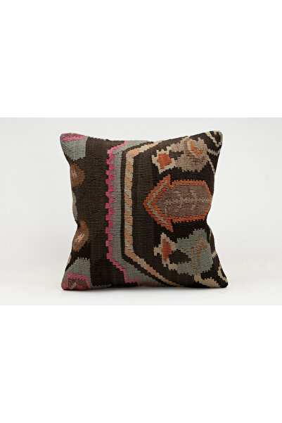 Kilim Whole Sale غطاء وسادة عتيق مصنوع يدويًا من الكليم والصوف مقاس 40x40 سم