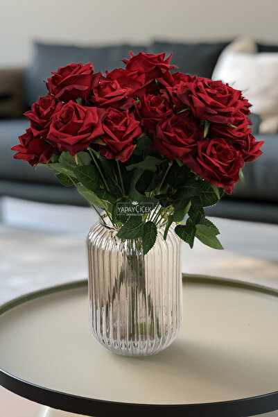 Yapay Çiçek Deposu Buchet de 9 trandafiri Bağdat artificiali, 42 cm, roșu bur...