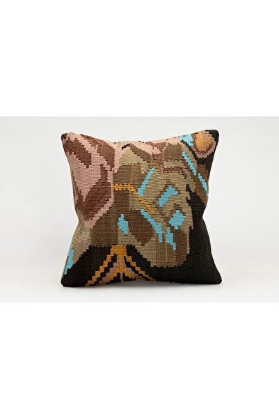 Kilim Whole Sale غطاء وسادة عتيق مصنوع يدويًا من الكليم والصوف مقاس 40x40 سم