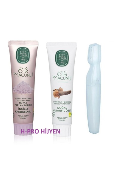 Eyüp Sabri Tuncer GLUTENSİZ DİŞ MACUNLARI 90 ML X 2 ADET, KARANFİL VE İNGİLİZ...