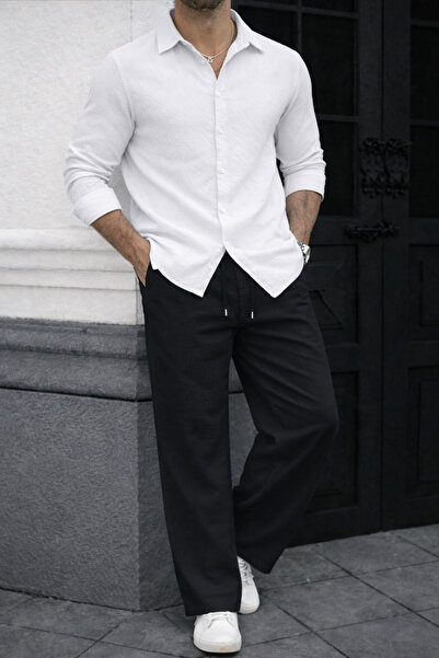 MODARİCH Unisex Women'S/Men's Wrinkled Fabric Special Design Top and Bottom J...