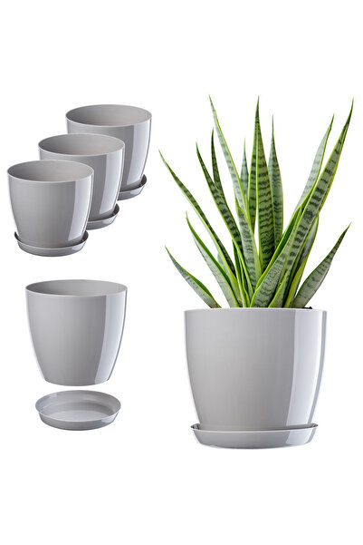 KADAX Ghiveci de flori, Jardinieră, Capac, 16 cm, Suport pentru flori, Plasti...