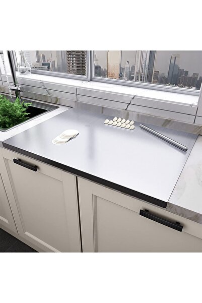 LUNNA ENDÜSTRİYEL PASLANMAZ ÇELİK KESME TAHTASI 60*50CM 1.5MM 304 KALİTE