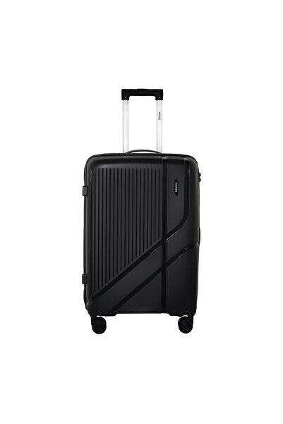 Kairos 20 Inch Black Luggage Bag | Polypropylene & Lightweight, Scratch Resis...