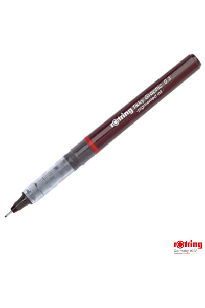 Rotring Grafică Liner cu tehnologie de cerneală gratuită 0,3 mm neagră pentru...