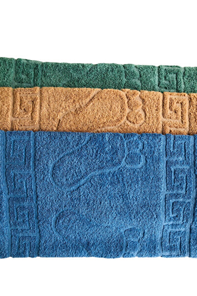 Modella Life Miosse 3-Color 3-Piece Cotton Piece Foot Towel Set - 50X70 cm Pl...