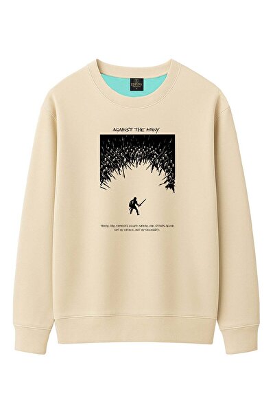 Espina Premium Regular Against the Many Printed Sweatshirt