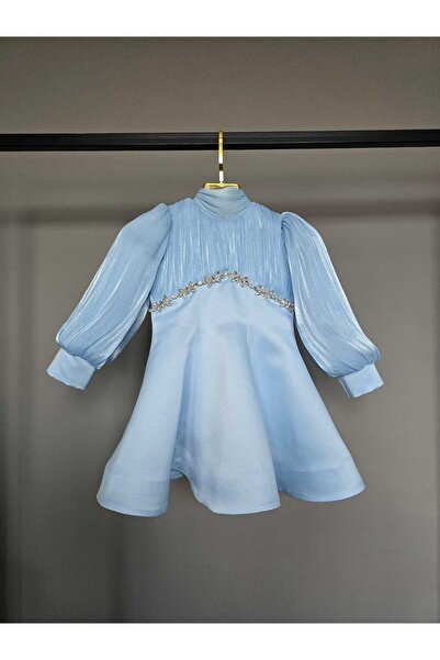 SCSTİL Long Sleeve Girls' Gilet Dress with Accessories