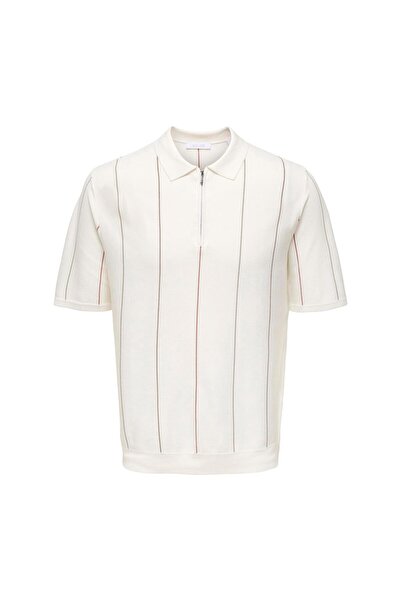 Only & Sons Ανδρικό λευκό μπλουζάκι πόλο Wyler Life (22037067-CD)