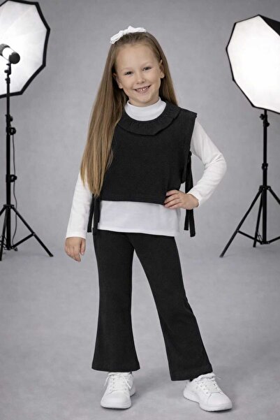 QUESHMA πλέξη ριμπ Σετ 3τμχ για κορίτσια ελαφρύ