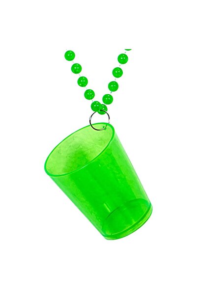 Widmann Neon Green Shot Glass Necklace