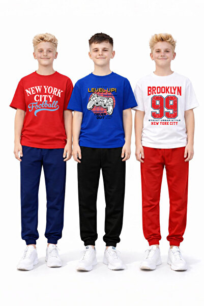 twins tailors Σετ για αγόρια 3-τεμαχίων πακέτο με τύπωμα Βαμβάκι τεμαχίων Κόκ...