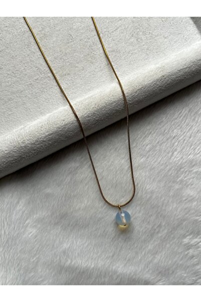 Pel Design قلادة على شكل ثعبان من حجر الأوبال مقاس 8 مم مصنوعة يدويًا