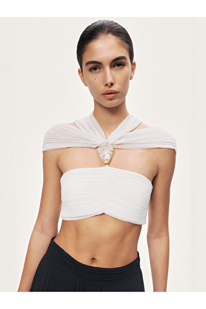 Nocturne Aksesuar Detaylı Şifon Bağlamalı Büstiyer