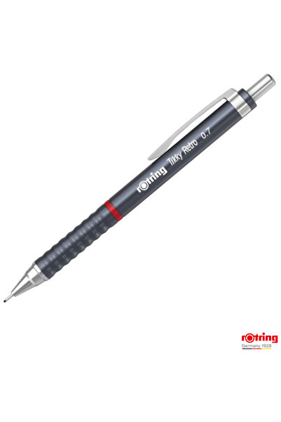 Rotring Tikky 3 Retro Gray Mechanical Pencil 0.7mm with Ergonomic Grip