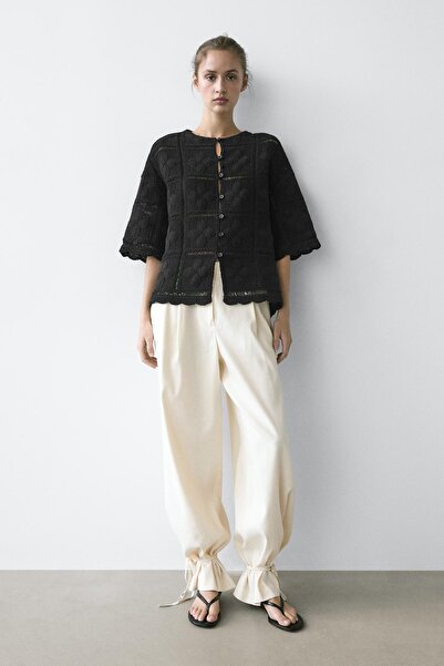 Massimo Dutti Ajurlu kroşe ceket