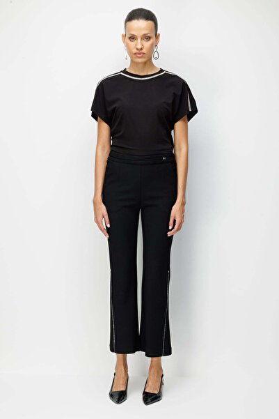 Ekol İspanyol Paça Taş İşlemeli Pantolon