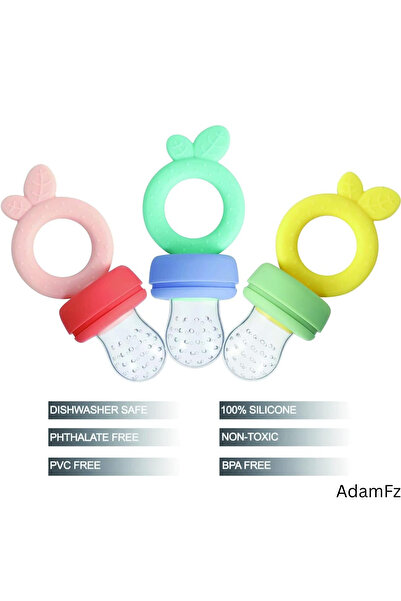 PandaEar 3 Pack Baby Fruit Feeder – BPA Free Silicone Teething Feeder