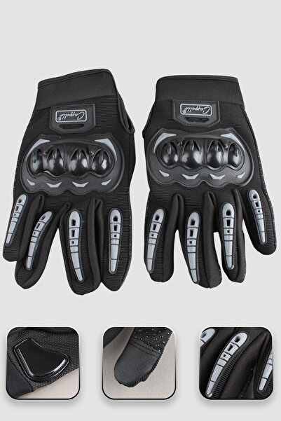 cappello Motorcycle Gloves with Palm Protection Touchscreen Finger Biker Glov...