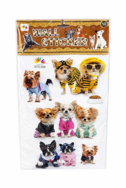 DİĞER1111 ملصق ممتع للكلاب بتصميم ثلاثي الأبعاد