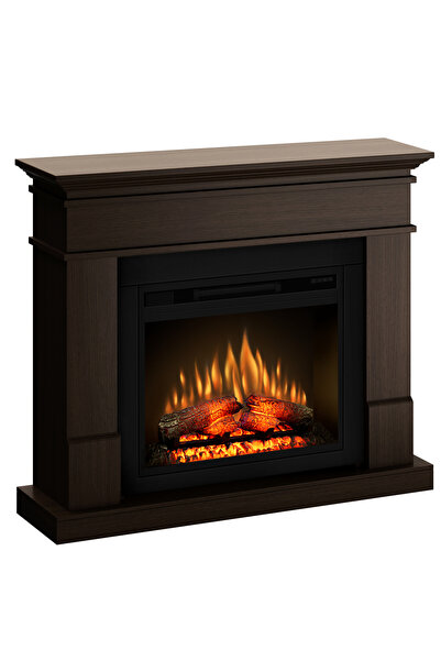 ECOFLAME Semineu electric Lisabona wenge echipat cu focar pro L110xH95xA30cm