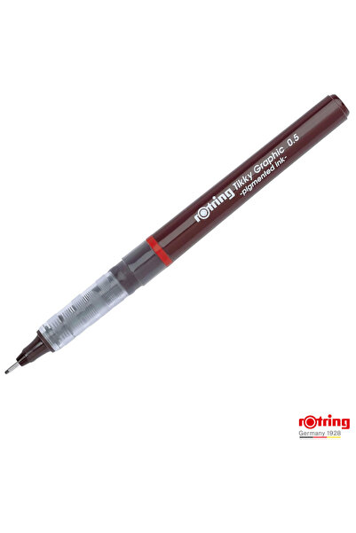 Rotring Graphics Liner with Free Ink Technology 0.5 mm Black, for bold outlin...