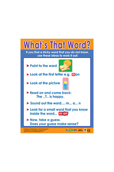 123Publishing House What's That Word? - Wall Chart in English