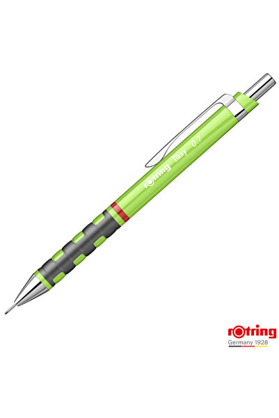 Rotring Creion mecanic Tikky 3 verde deschis, 0,7 mm, cu design modern și pri...