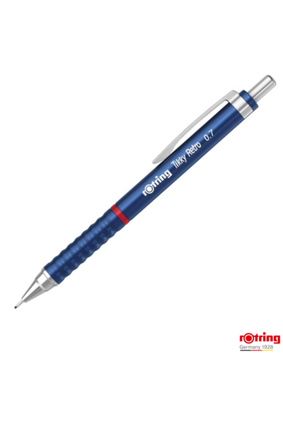 Rotring Creion mecanic retro albastru Tikky 3, 0,7 mm, cu prindere ergonomică