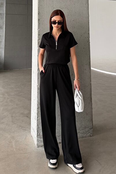 BEJNA Γυναικείο αθλητικό σετ με φερμουάρ και λαιμόκοψη Soft Touch Μοντάλ