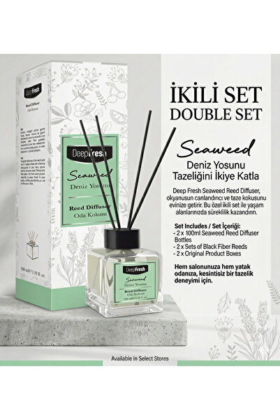 Deep Fresh Deniz yosunu çubuklu oda kokusu 2 adet x 100 ML.